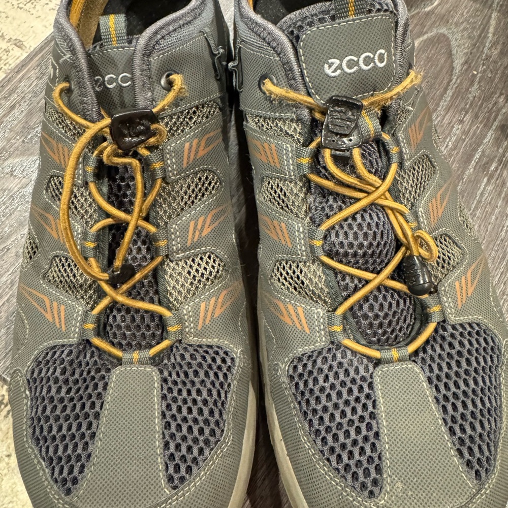 Ecco Men’s Charcoal and Mustard Athletic Shoes